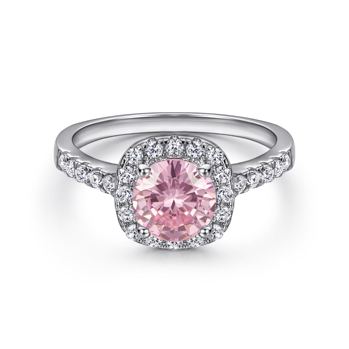 Bague Halo Rose
