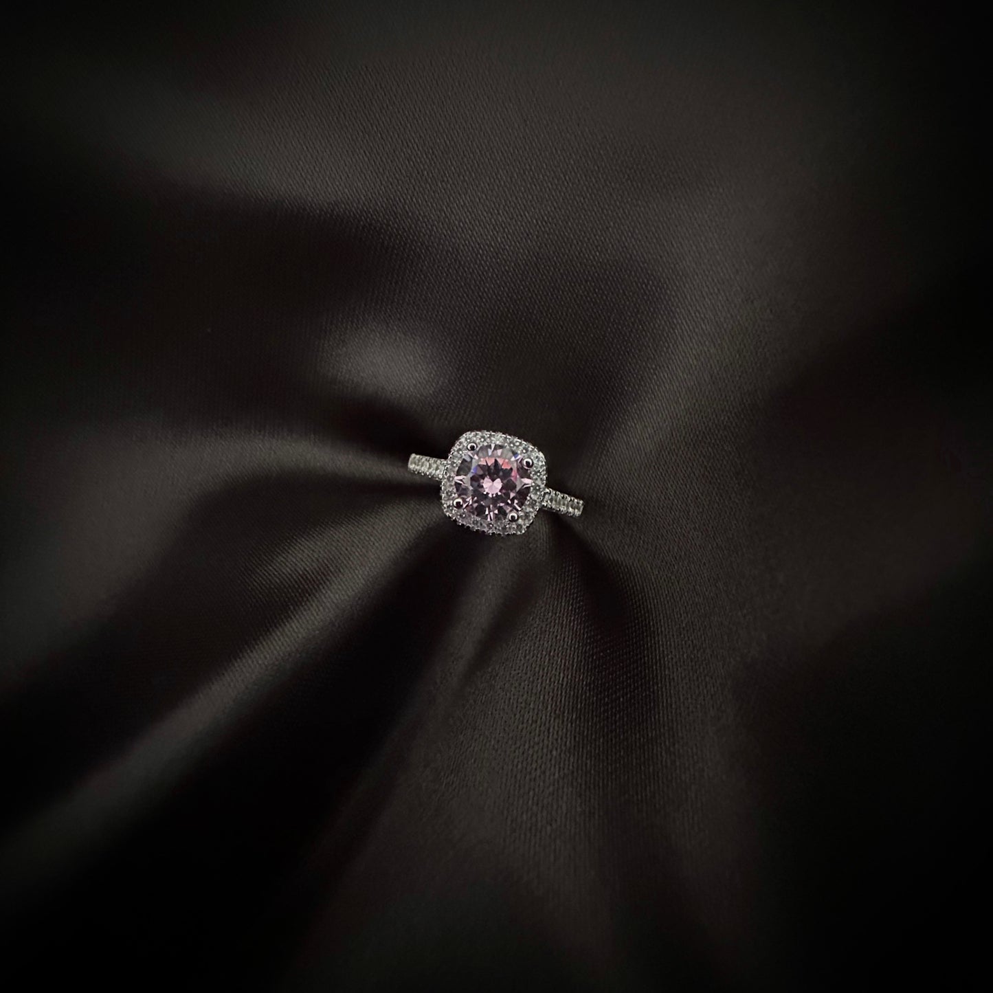 Bague Halo Rose