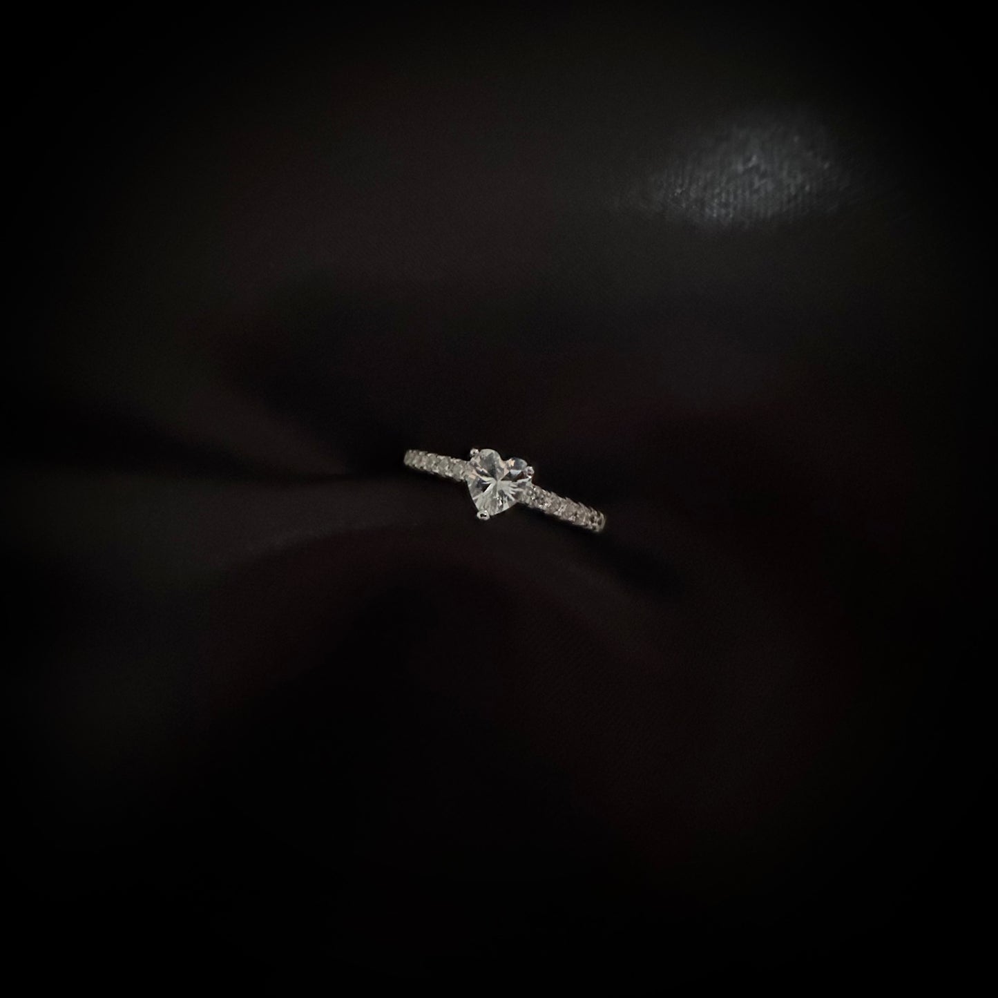 Bague Petit Cœur Scintillant