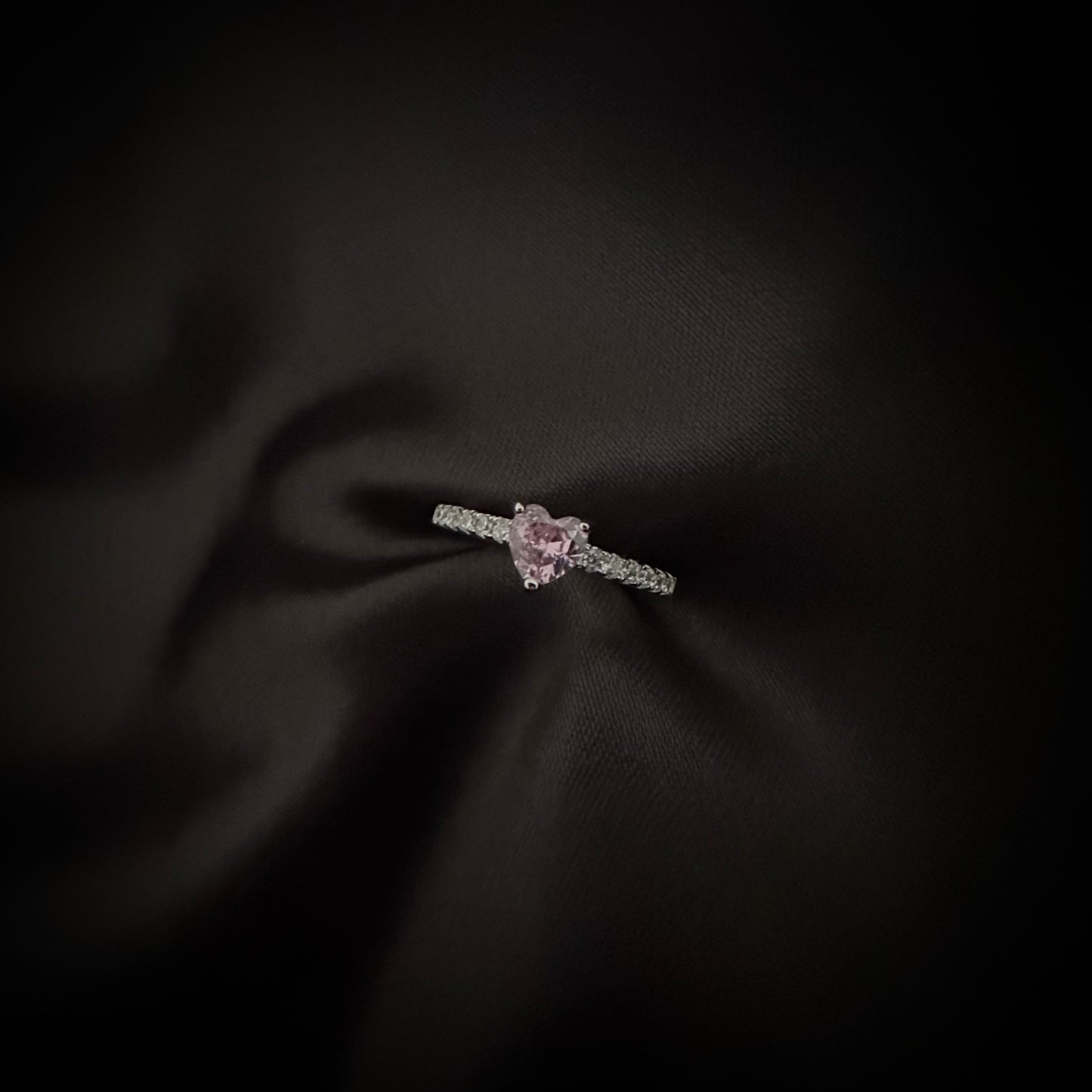 Bague Petit Cœur Scintillant