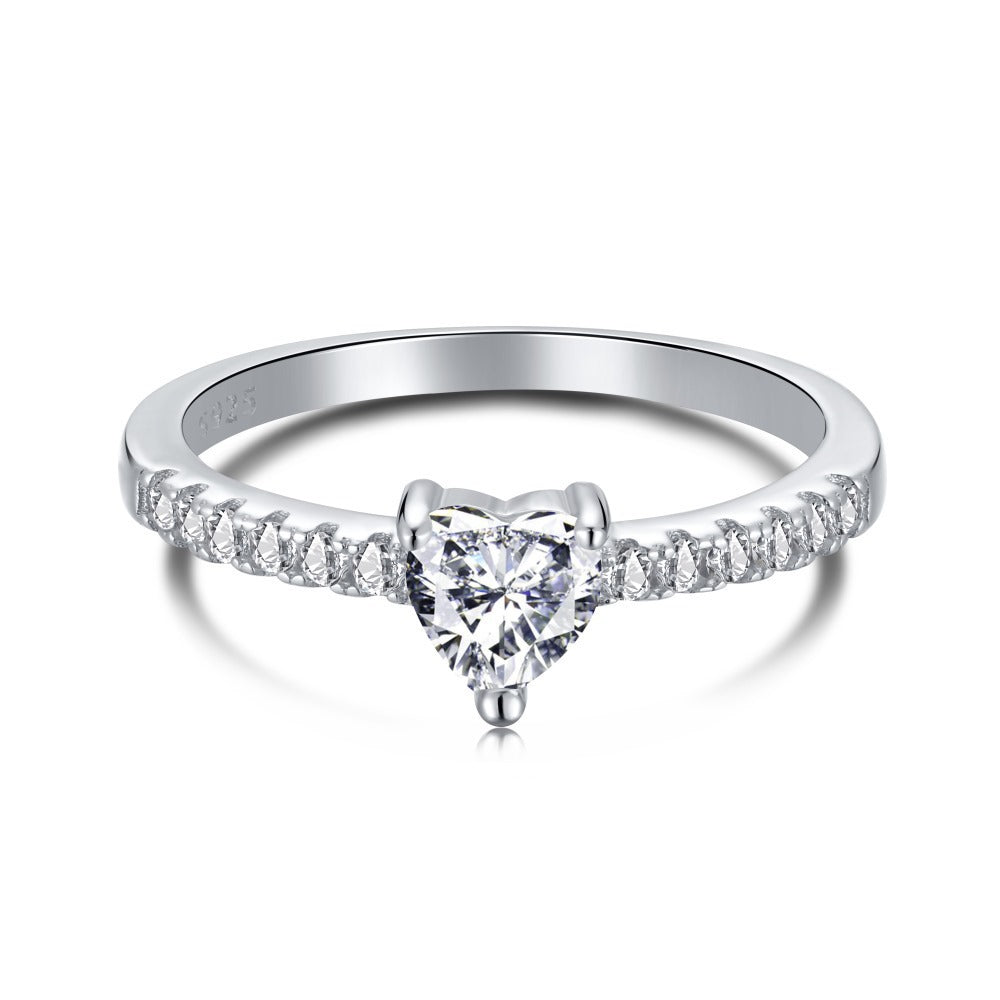 Bague Petit Cœur Scintillant